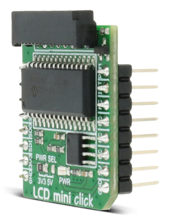 mikroe-2453 MikroElektronika MIKROE-2453 LCD Mini Click LCD Adapter Board With 2x16 Monochrome Character Display