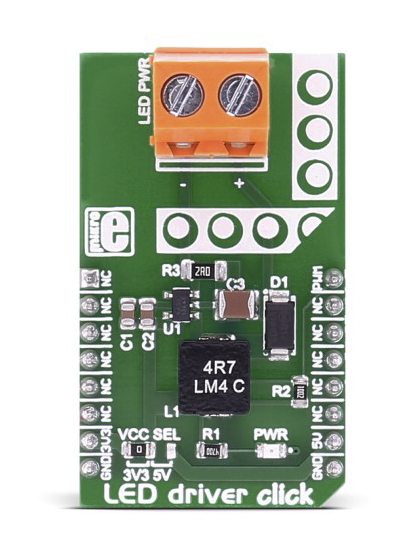 MikroElektronika MIKROE-2676 LED Driver Click LED Evaluation Kit for UVLO