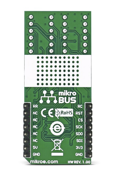 mikroe-2705 MikroElektronika MIKROE-2705 7x10 G Click LED Matrix Display MikroBus Click Board With 74HC595