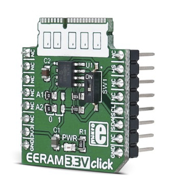 mikroe-2728 MikroElektronika MIKROE-2728 EERAM 3.3V Click, SRAM MikroBus Click Board