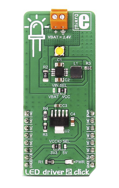 MikroElektronika MIKROE-2807 LED Driver 2 Click for MikroBus