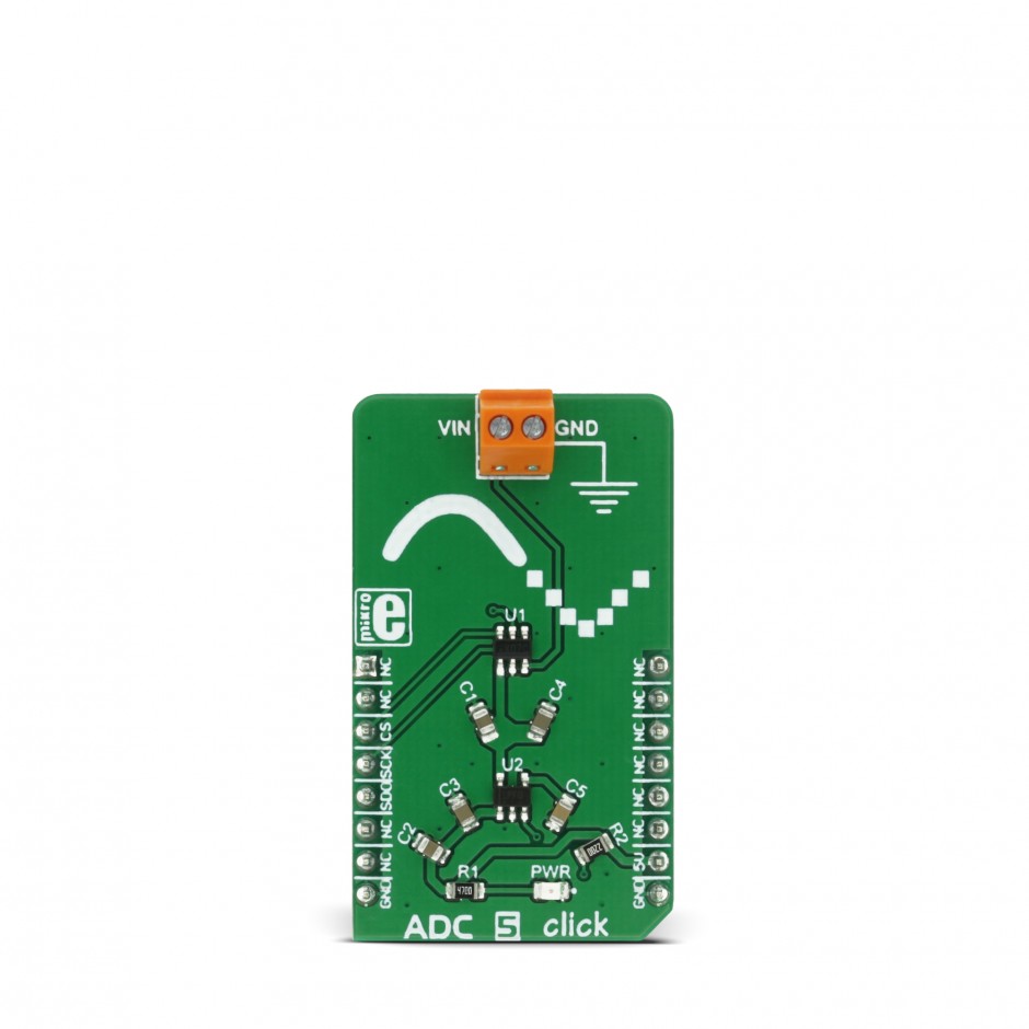 MikroElektronika MIKROE-2846 ADC 5 Click MikroBus Click Board Signal Conversion Development Tool