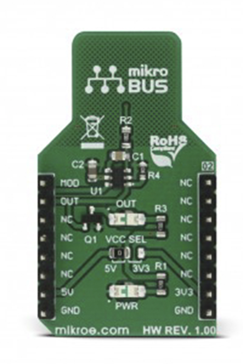 mikroe-2888 MikroElektronika Cap Touch Click MikroBus Click Board for AT42QT1010