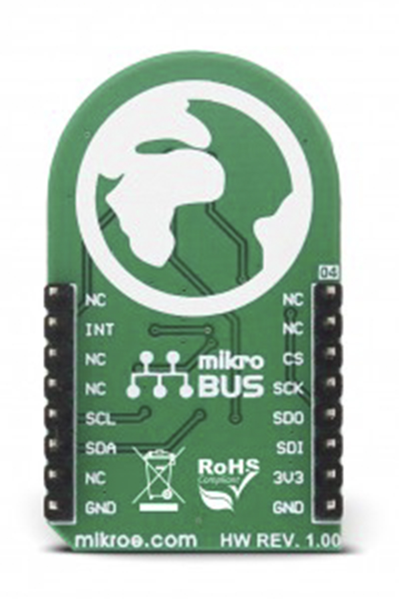 mikroe-2935 MikroElektronika GeoMagnetic Click MikroBus Click Board for BMM150