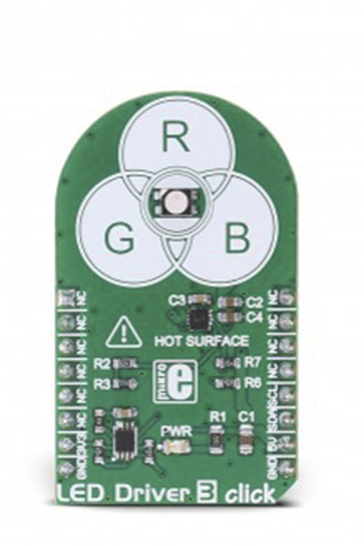 MikroElektronika MIKROE-2950 LED Driver 3 Click for NCP5623B, PCA9306 for Color-Coded Signalization, Color Backlight
