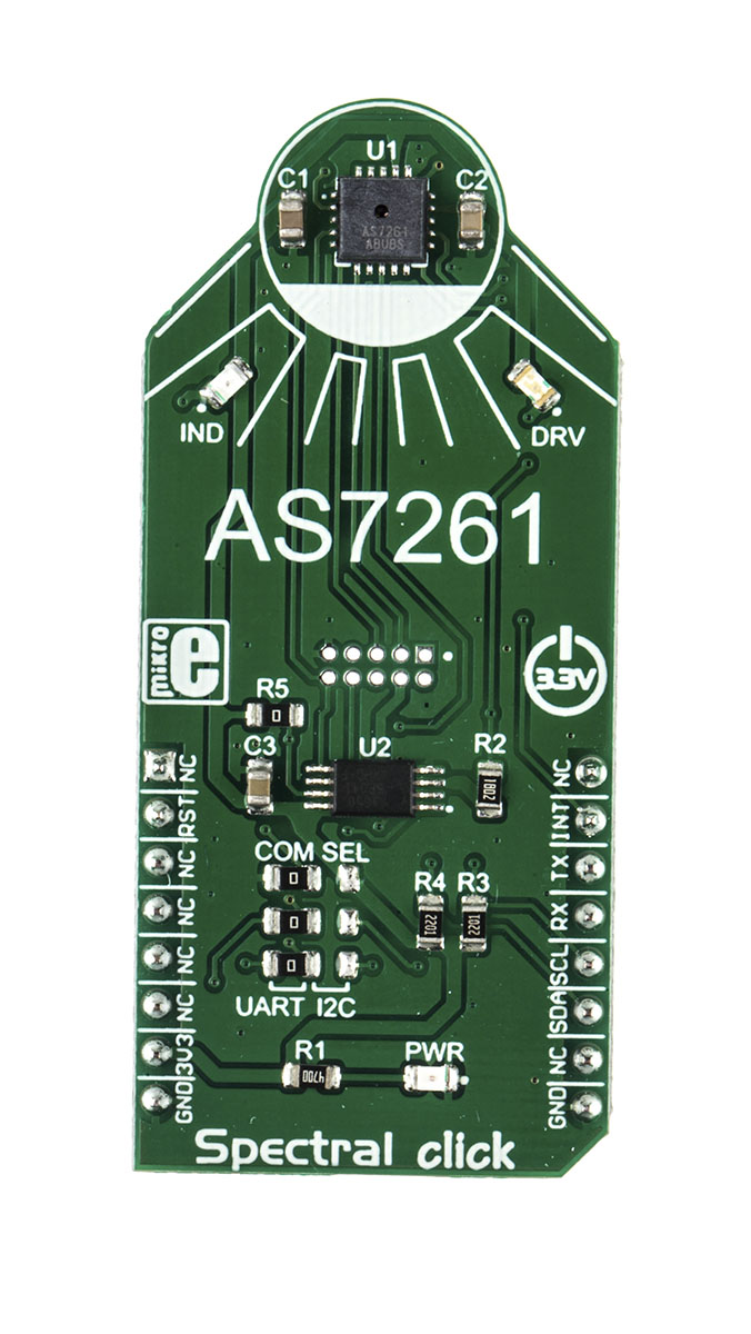 mikroe-2972 MikroElektronika for AT25SF041, AS7261 LED Drivers