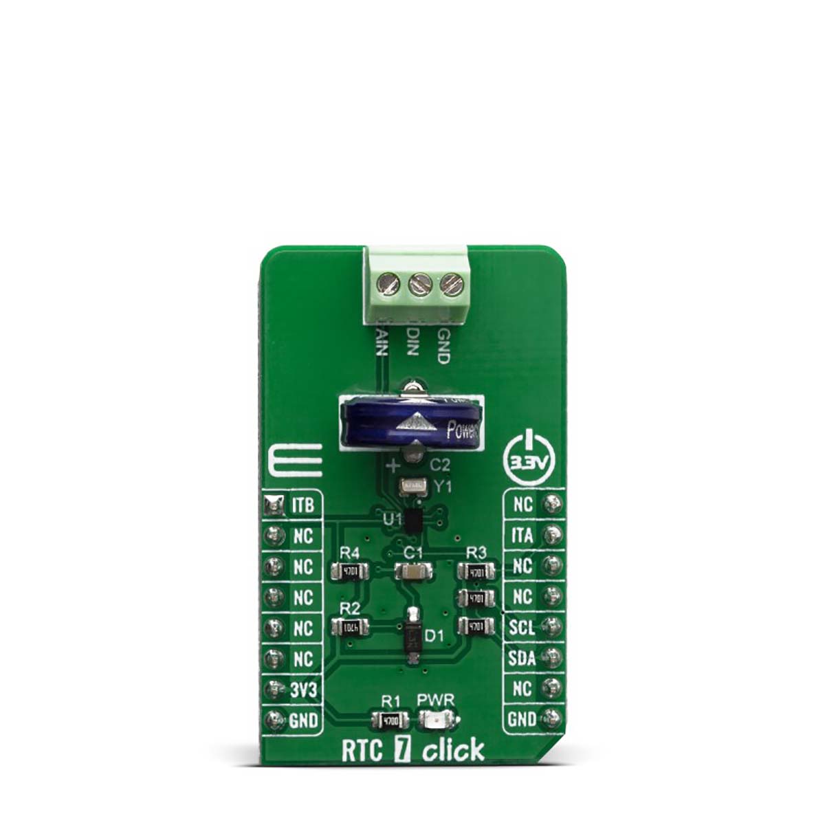 MikroElektronika MIKROE-2976 RTC 7 Click Countdown Timer Development Kit for Mikroe-2976 for Super Capacitor, External