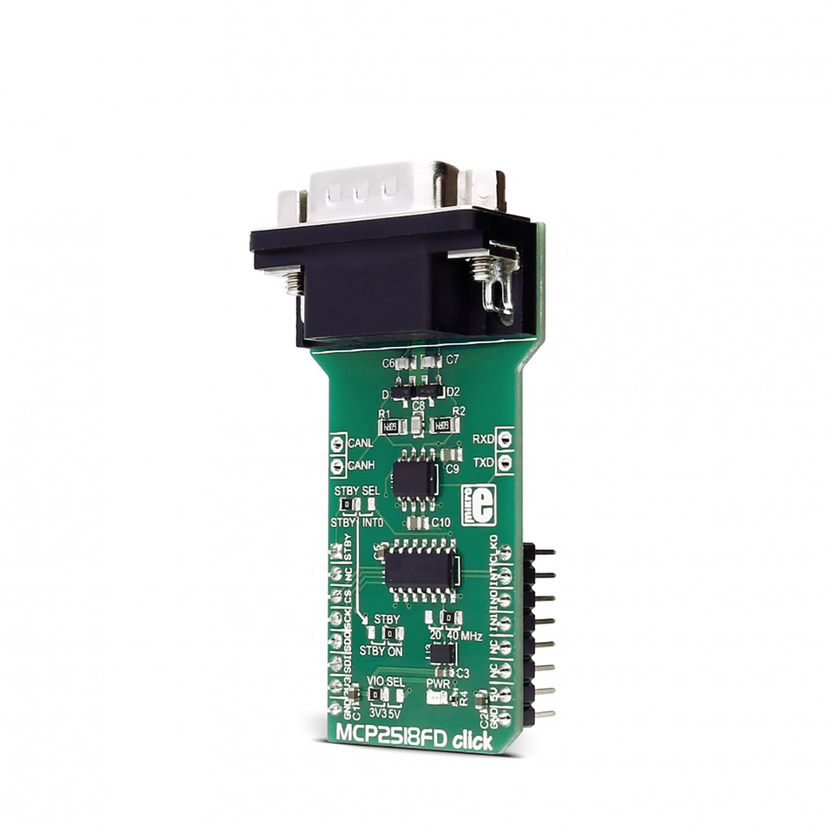 mikroe-3060 MikroElektronika MCP2518FD Click MCP2518FD Interface Development Tools 40 MHz MIKROE-3060