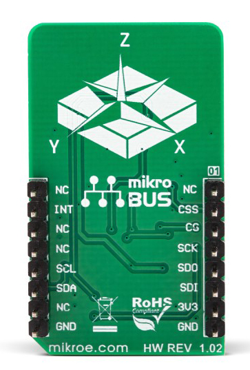 mikroe-3197 MikroElektronika 3D Hall 5 Click Evaluation Board