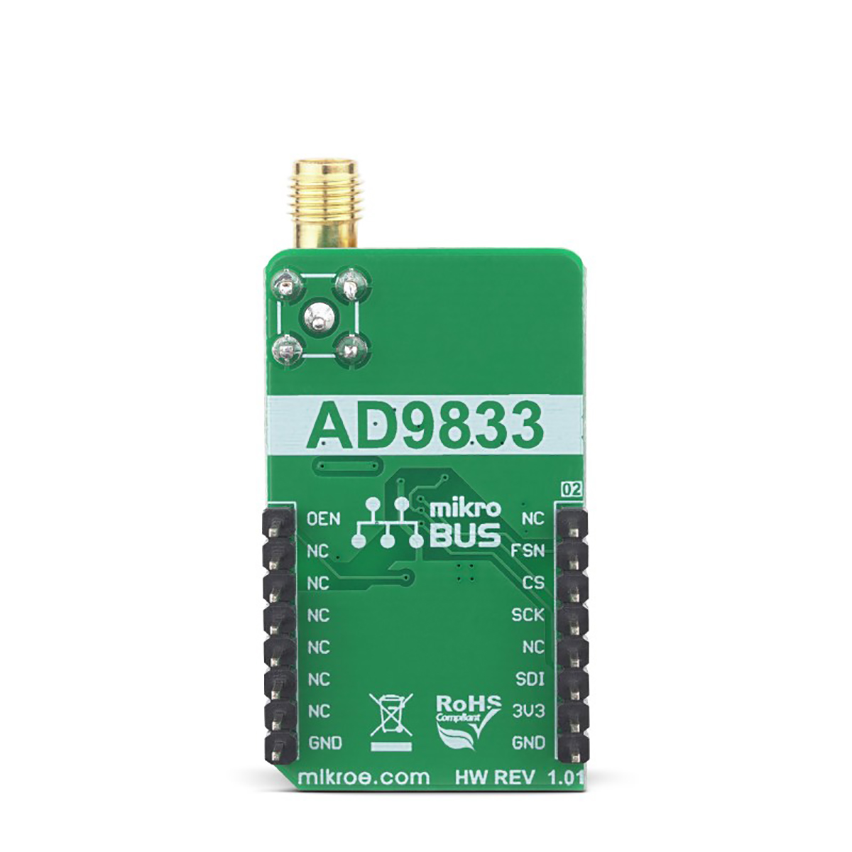 mikroe-3309 MikroElektronika MIKROE-3309 Waveform Click Development Kit for AD9833