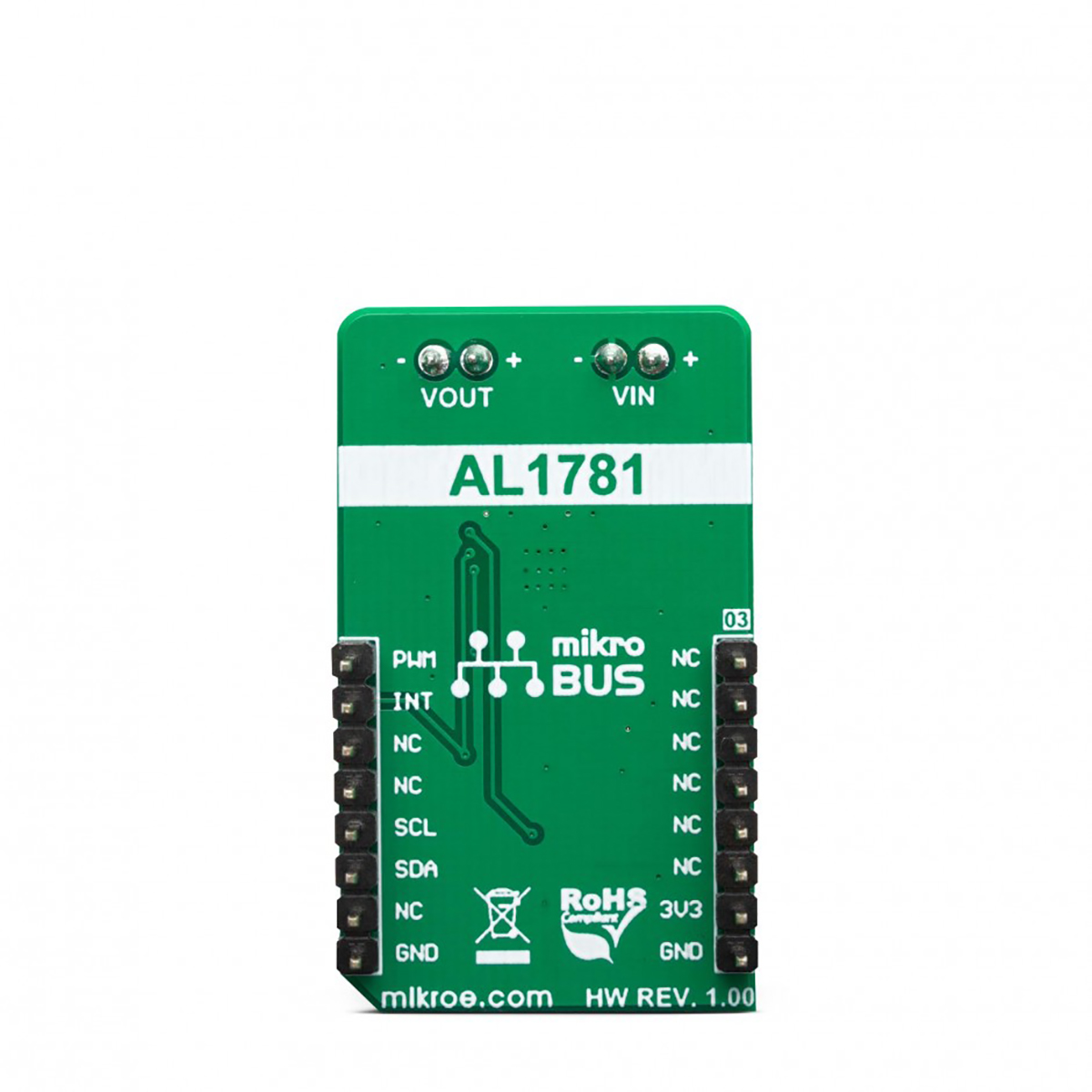 mikroe-3400 MikroElektronika MIKROE-3400 LED Driver 6 Click Module for AL1781