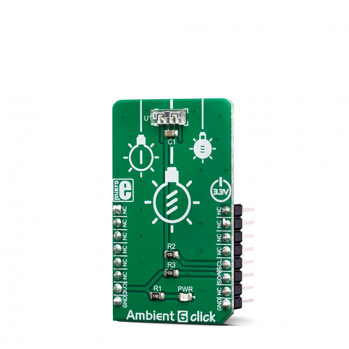 mikroe-3444 MikroElektronika Ambient 6 Click Light Sensor for VEML7700