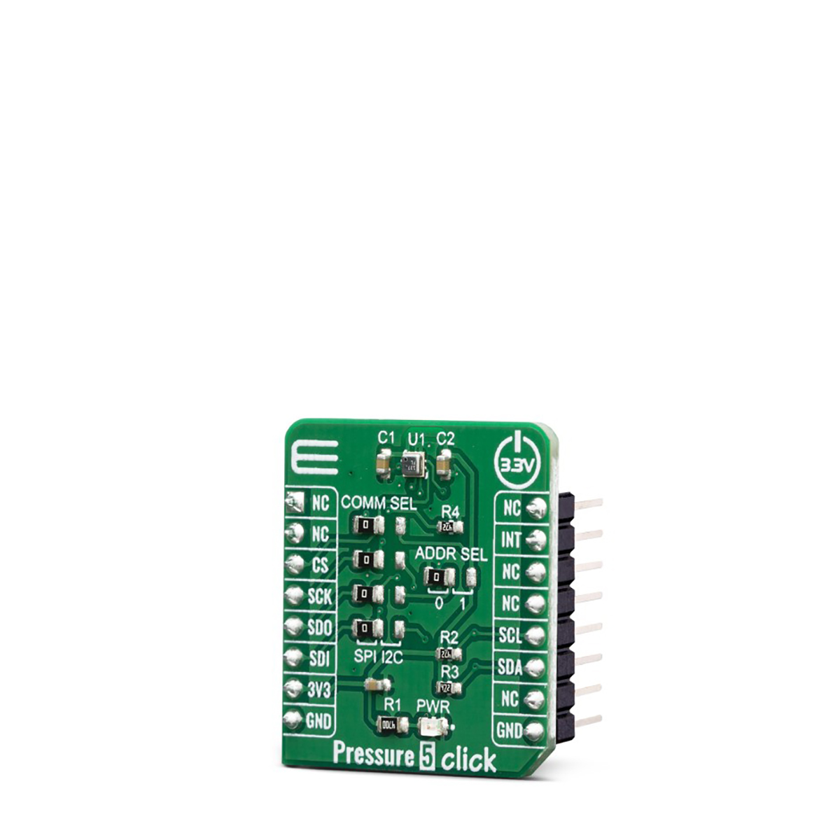 mikroe-3566 MikroElektronika Pressure 5 Click Pressure Sensor for BMP388 Battery-Powered and Portable Applications