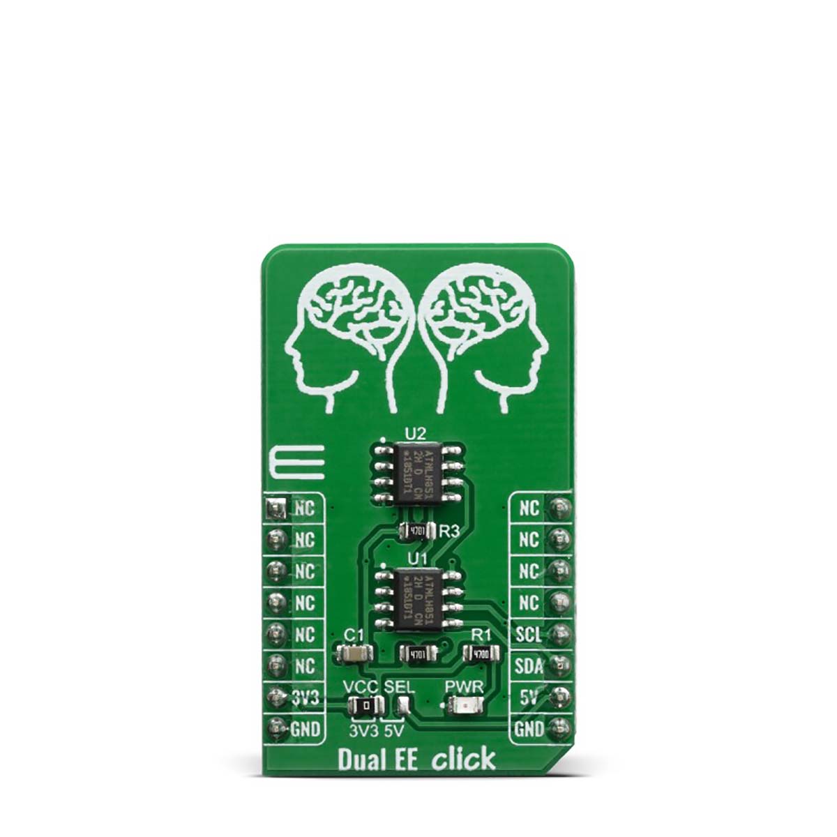 MikroElektronika MIKROE-3762 Dual EE Click, EEPROM Development Kit for AT24CM02 for I2C