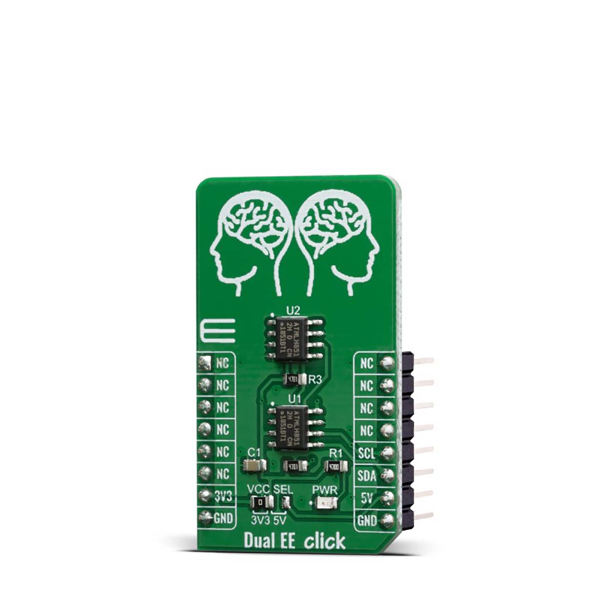 mikroe-3762 MikroElektronika MIKROE-3762 Dual EE Click, EEPROM Development Kit for AT24CM02 for I2C