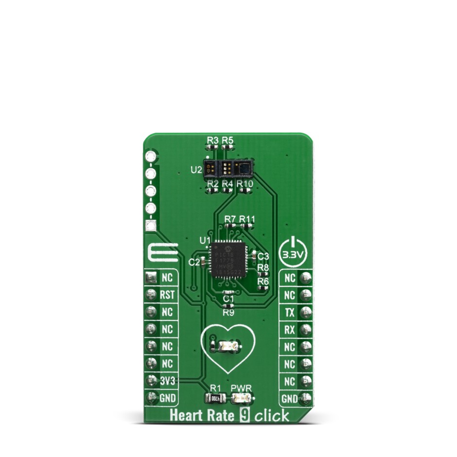 MikroElektronika Heart Rate 9 Click Heart Rate Sensor Heart Rate Sensor Module for SFH 7060, PIC16F1779