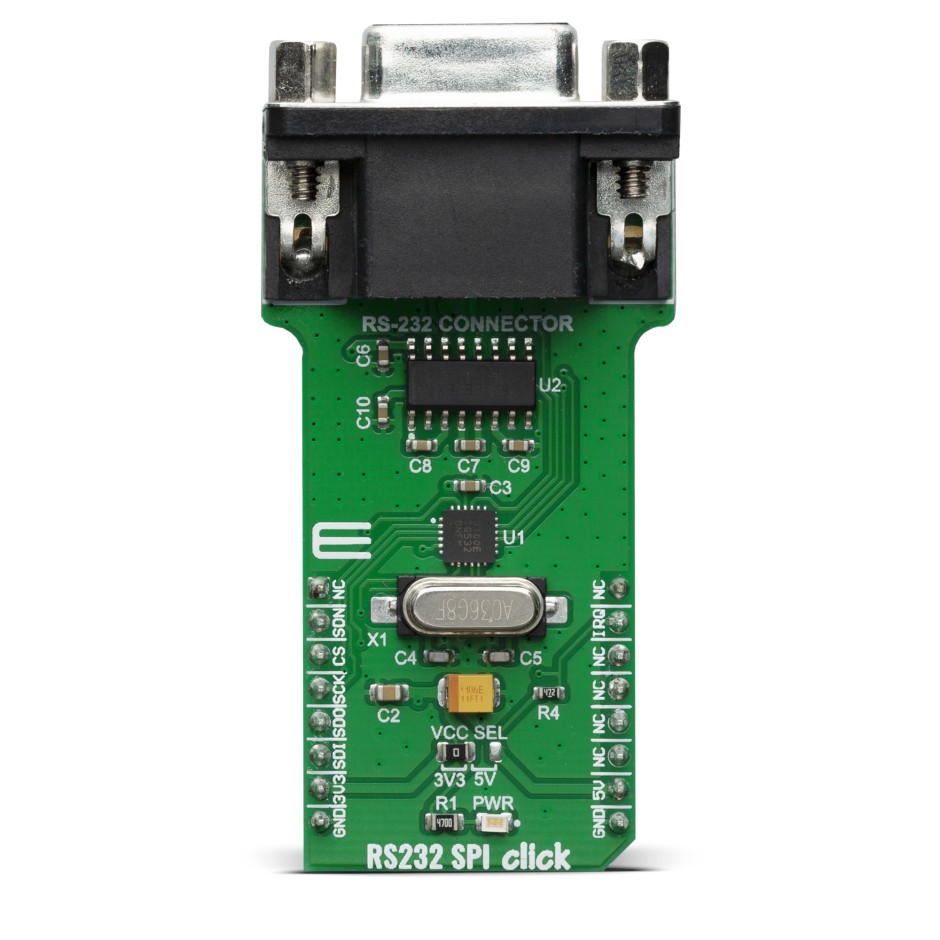 MikroElektronika RS232 SPI Click MAX3232, MAX3100 for Small Networks in HVAC or Building Control, Handheld instruments,