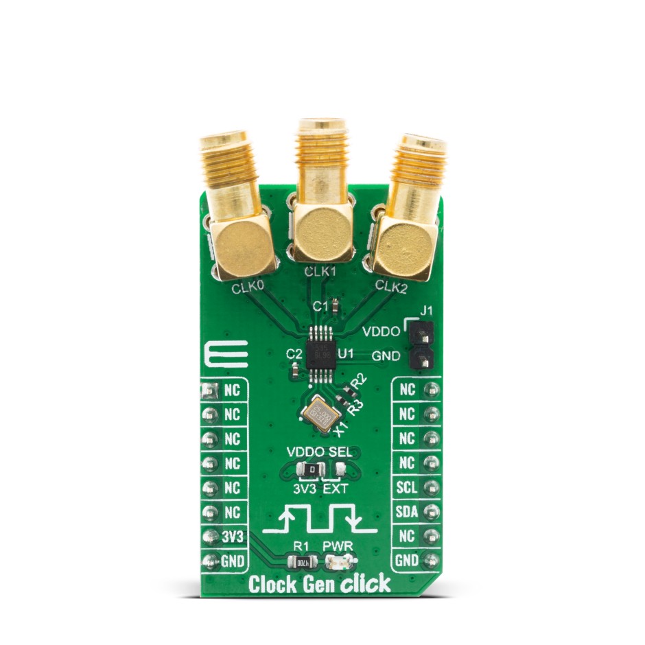MikroElektronika MIKROE-4113 Clock Gen Click Clock Generator for Si5351A for Gaming, Audio Video Equipment, Printing