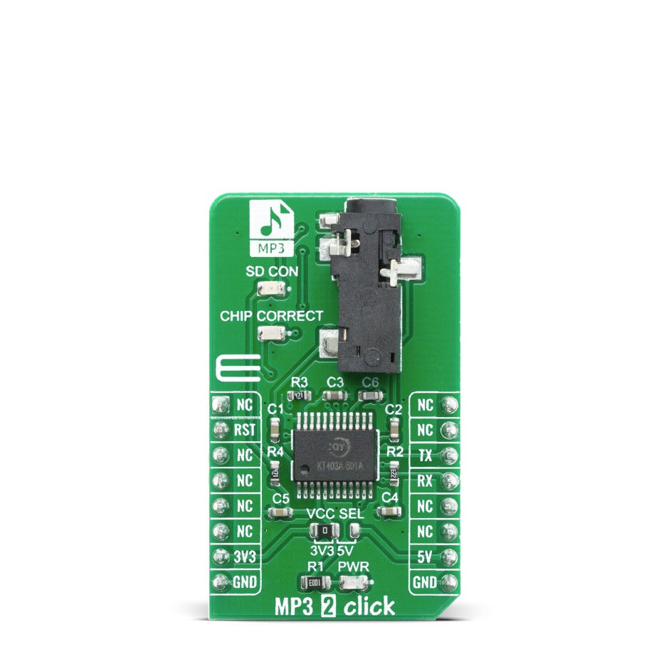MikroElektronika MIKROE-4159 MP3 2 Click Adapter Board for KT403A for KT403A