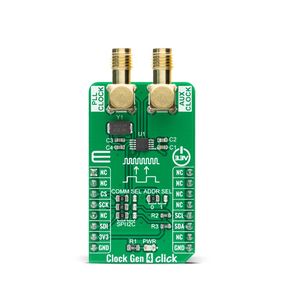 MikroElektronika MIKROE-4300 Clock Gen 4 Click Add On Board for CS2200-CP