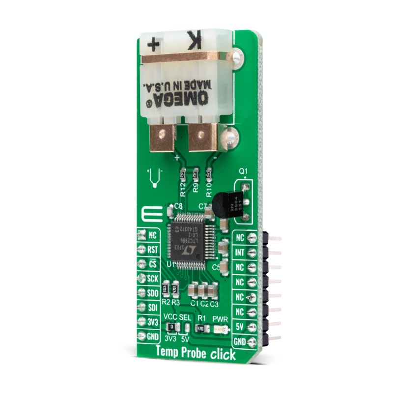 mikroe-4301 MikroElektronika Temp Probe Click Temperature, Humidity Temperature Sensor Board for LTC2986