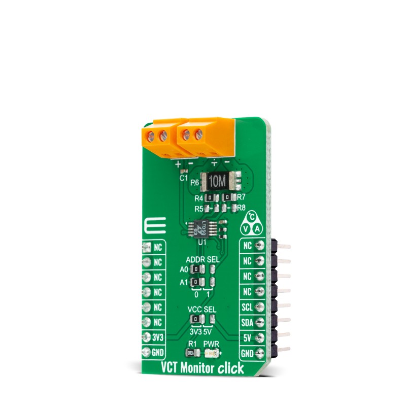 mikroe-4353 MikroElektronika VCT Monitor Click Temperature Sensor Development Kit LTC2990