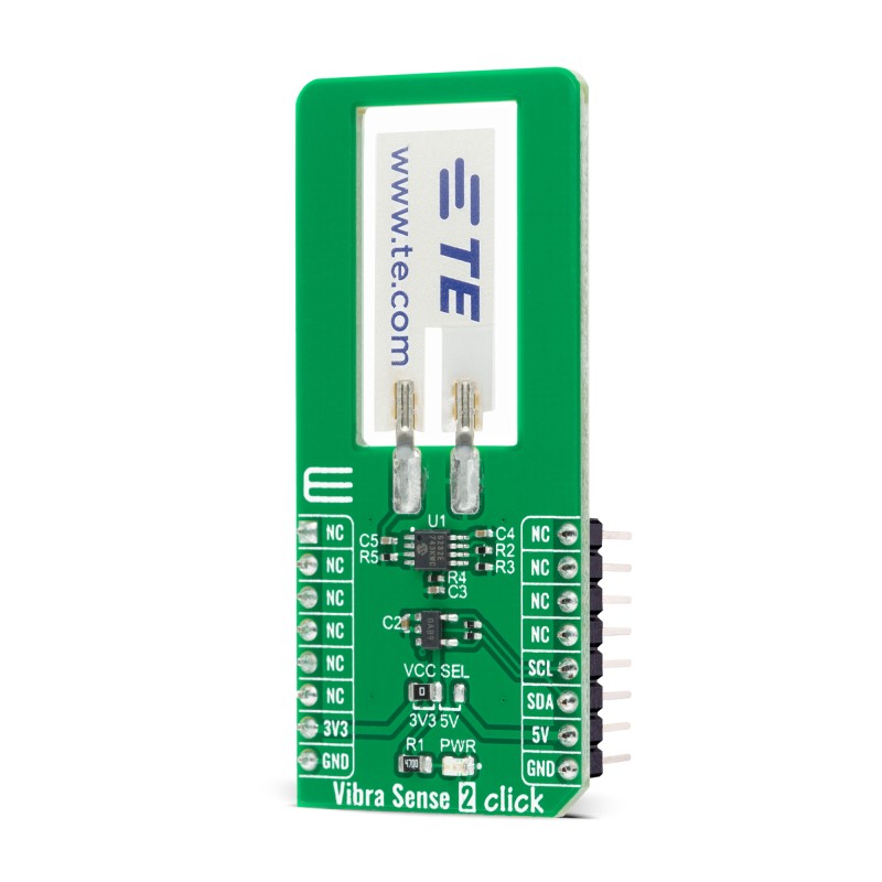mikroe-4355 MikroElektronika Vibra Sense 2 Click Vibration Sensor Development Kit LDT0-028K