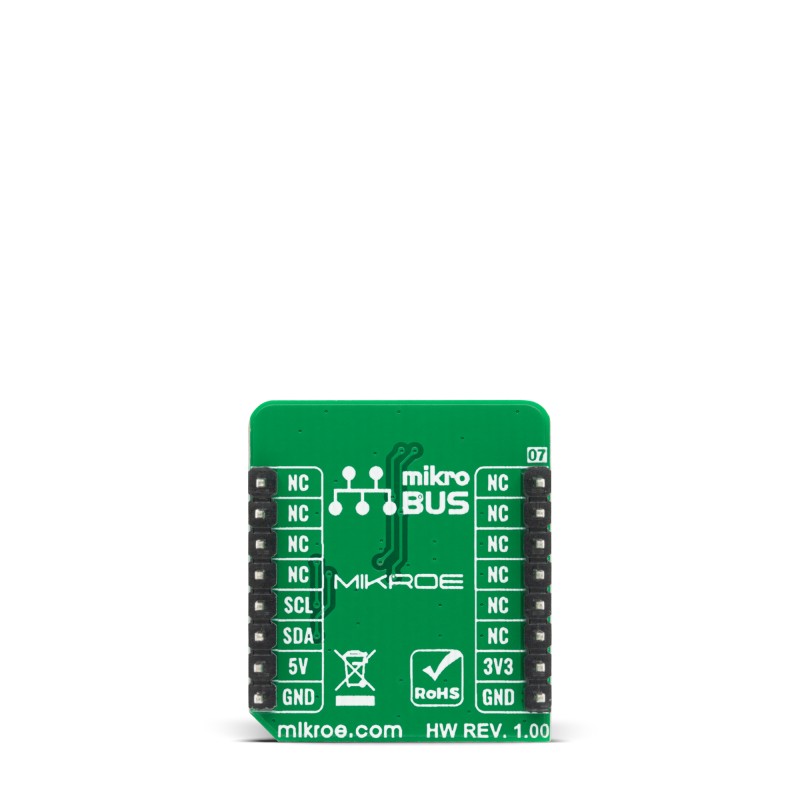 mikroe-4366 MikroElektronika Compass 5 Click Hall Effect Sensor Development Kit for AK09918C, a 3-axis electronic compass with high