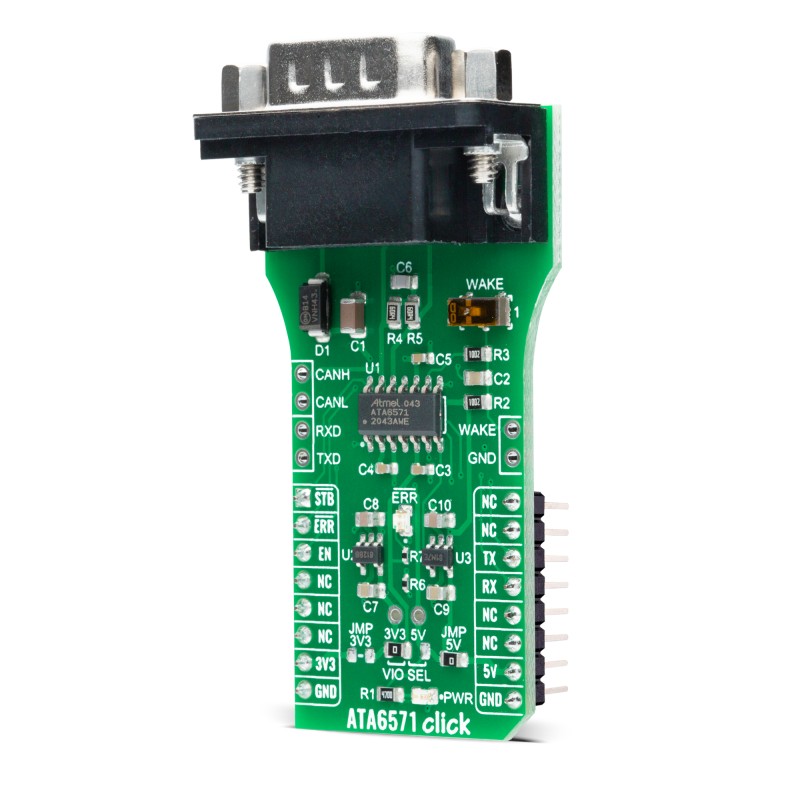 mikroe-4381 MikroElektronika ATA6571 Click ATA6571 Add On Board for High-speed CAN networks MIKROE-4381