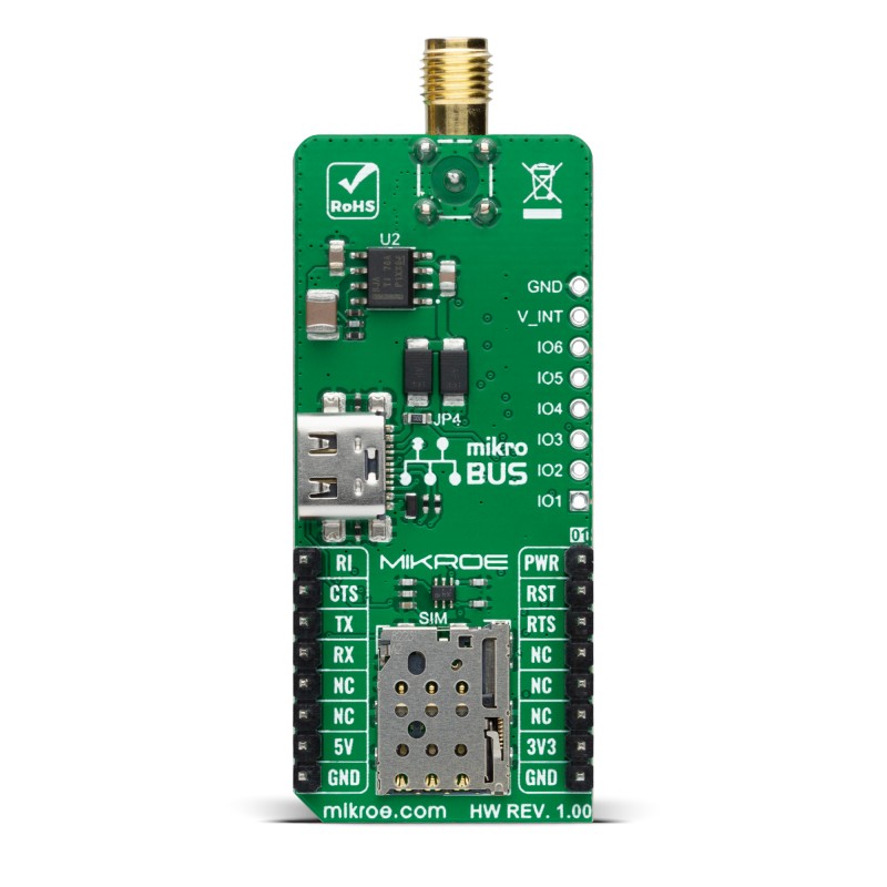 mikroe-4388 MikroElektronika LTE IoT 6 Click SARA-R412M LTE Development Board for MCU 1900 MHz MIKROE-4388
