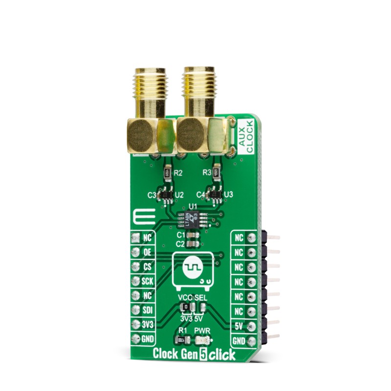 mikroe-4413 MikroElektronika MIKROE-4413 Clock Gen 5 Click Clock Generator Add On Board for LTC6903 for MCU