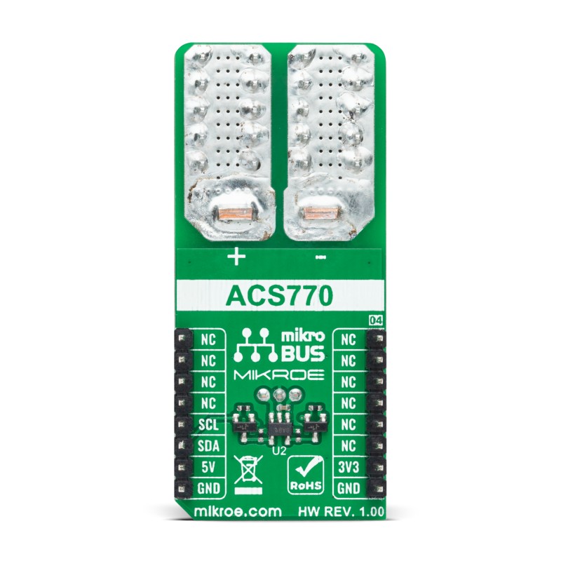 mikroe-4420 MikroElektronika Hall Current 7 Click Hall Effect Sensor Development Kit ACS770