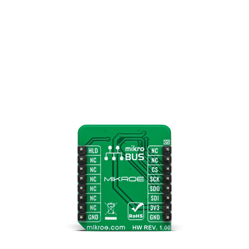 mikroe-4423 MikroElektronika MIKROE-4423 NvSRAM 2 Click, SRAM Add On Board for CY14B101Q for CY14B101Q