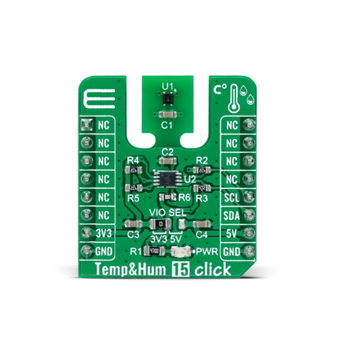 MikroElektronika Temperature and Humidity 15 Click Temperature & Humidity Sensor MikroBus Click Board for SHT40
