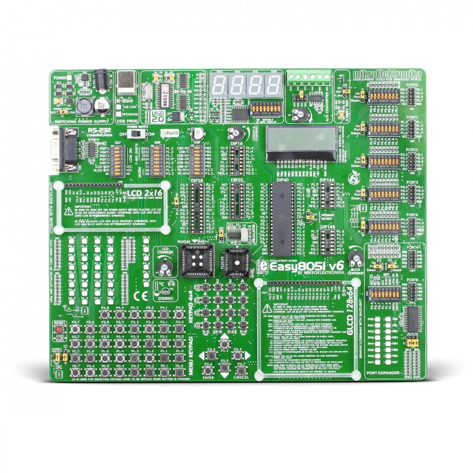Brand-Rex Easy8051 v6 Development System USB Development Board MIKROE-455