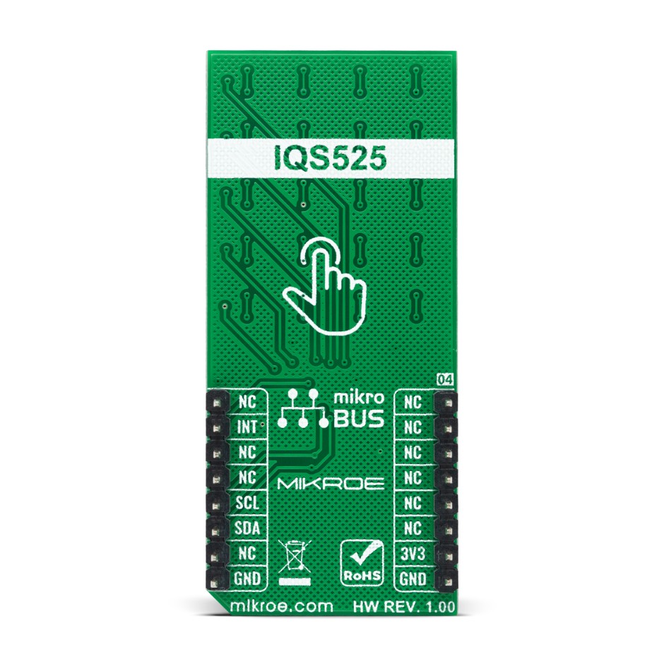 mikroe-4594 MikroElektronika Touchpad 2 Click Capacitive Touch Add On Board for IQS525 for mikroBUS Socket