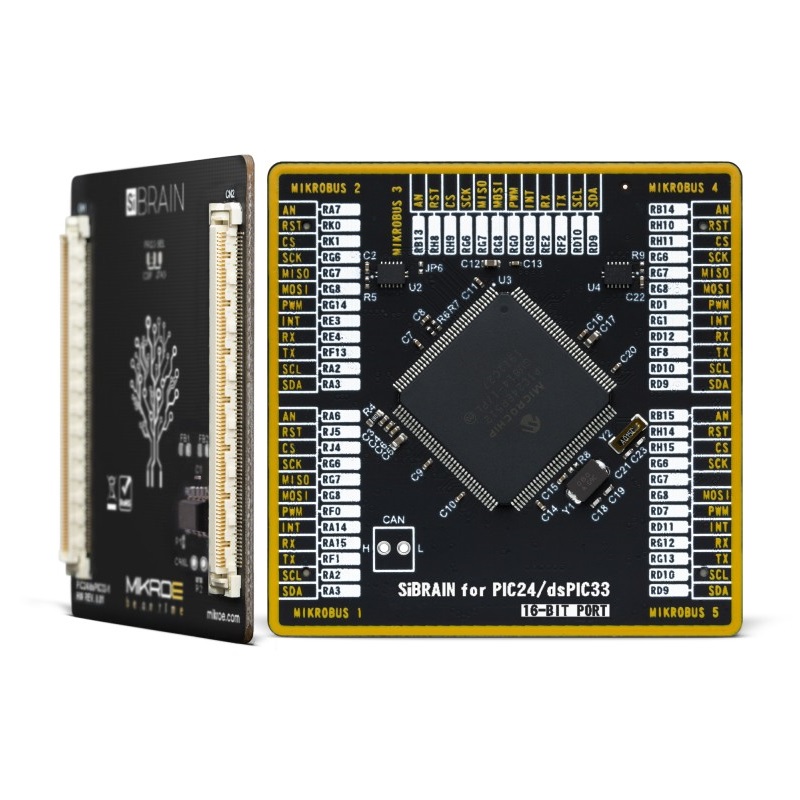 Brand-Rex SiBRAIN for PIC24EP512GU814 MCU Development Board MIKROE-4660