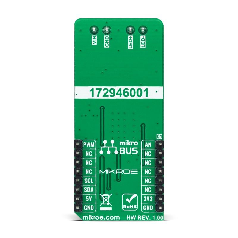 mikroe-4757 MikroElektronika MIKROE-4757 LED Driver 11 Click LED Controller LED Driver for WLMDU9456001JT for mikroBUS Socket