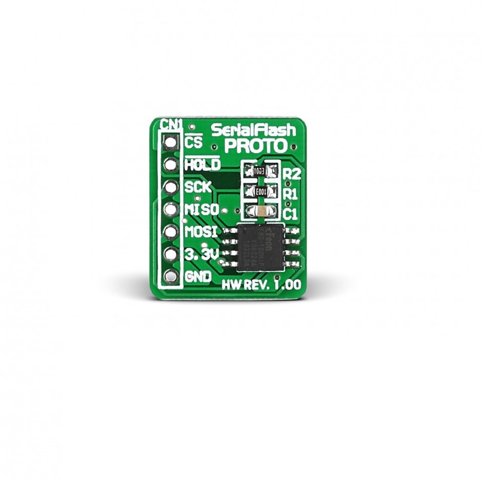 Brand-Rex MIKROE-480 SerialFlash PROTO Board Development Board for EN25F80 for MikroBus