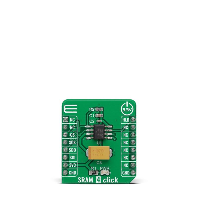 MikroElektronika MIKROE-4835 SRAM 4 Click, SRAM Add On Board for CY14B512Q for mikroBUS Socket