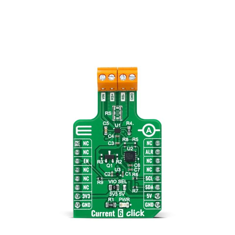 MikroElektronika Current 6 Click Shunt Add On Board for MAX40080 mikroBUS Socket