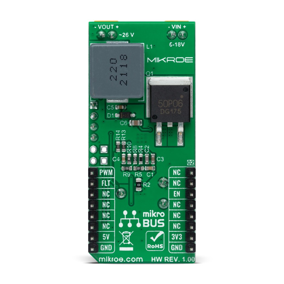 mikroe-4965 MikroElektronika MIKROE-4965 LED Driver 13 Click LED Driver Add On Board for A80604-1 for mikroBUS Socket