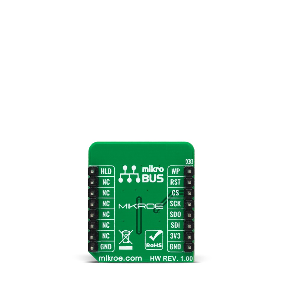 mikroe-4987 MikroElektronika MIKROE-4987 Flash 9 Click, SPI Add On Board for W25Q02JV for mikroBUS Socket