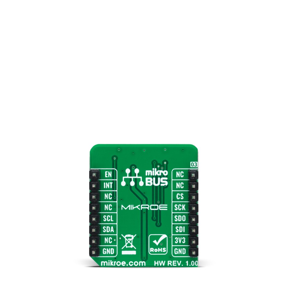 mikroe-5060 MikroElektronika Air quality 9 Click Air Quality Sensor Add On Board for ENS160 mikroBUS Socket