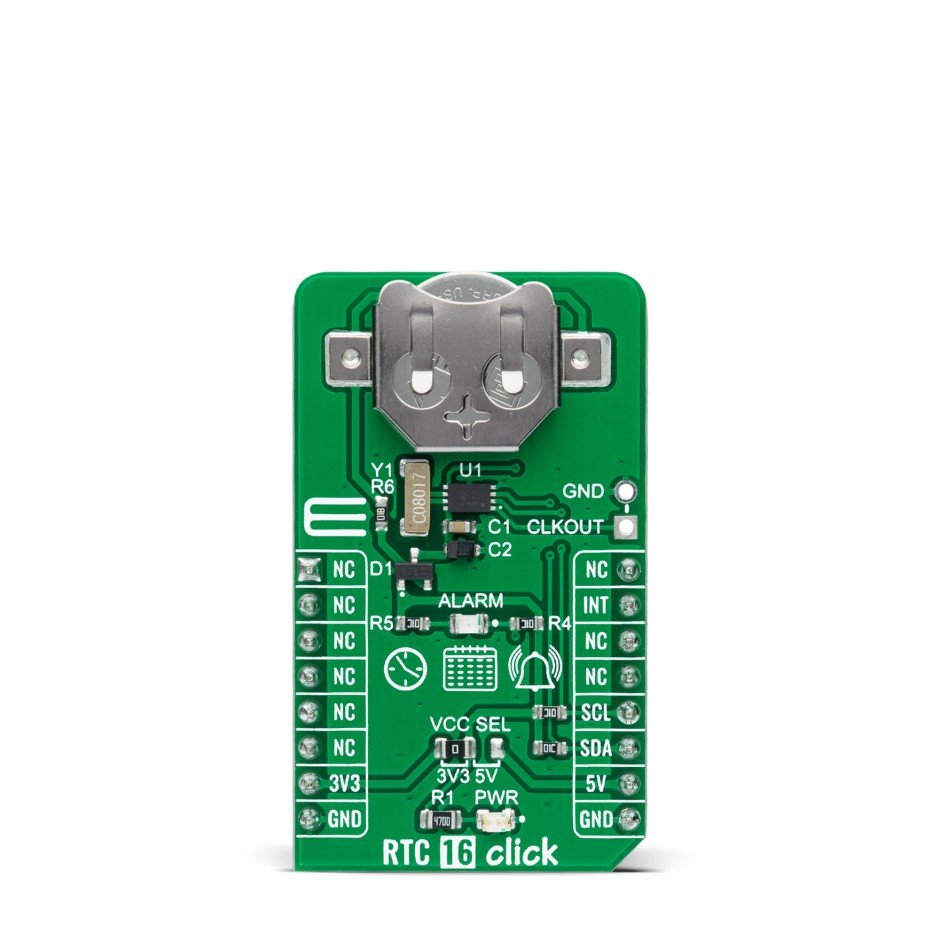 MikroElektronika MIKROE-5083 RTC 16 Click Real Time Clock Add On Board for BU9873 for mikroBUS Socket
