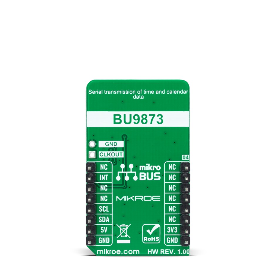 mikroe-5083 MikroElektronika MIKROE-5083 RTC 16 Click Real Time Clock Add On Board for BU9873 for mikroBUS Socket