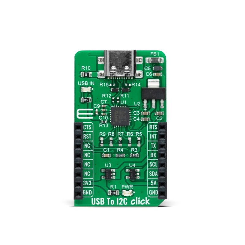 Brand-Rex MIKROE-5312 USB to I2C Click Development Board for FT260 for microBUS