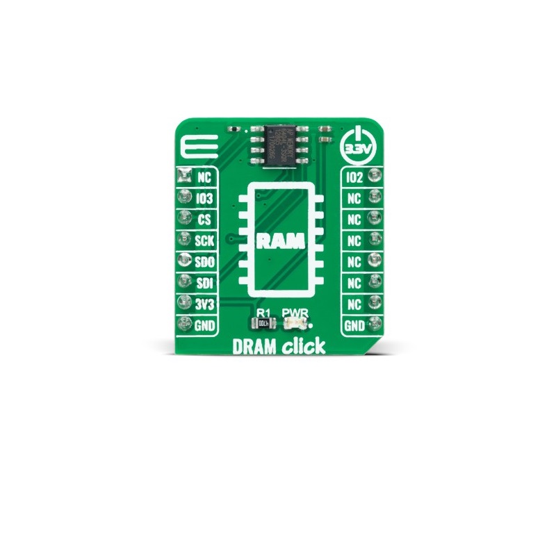 Brand-Rex MIKROE-5337 DRAM Click, SRAM Development Board for APS6404L-3SQR for microBUS