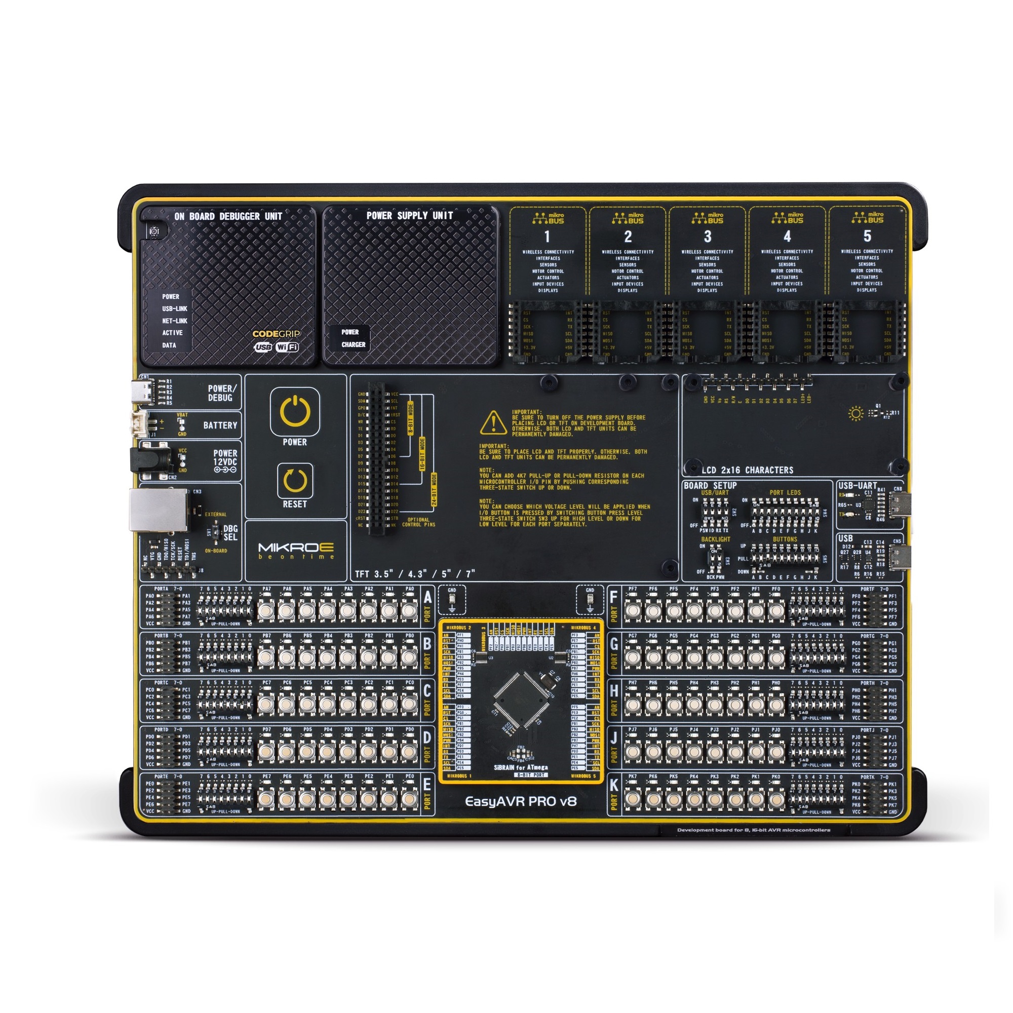 Brand-Rex EasyAVR PRO v8 Over USB-C USB Development Board MIKROE-5372
