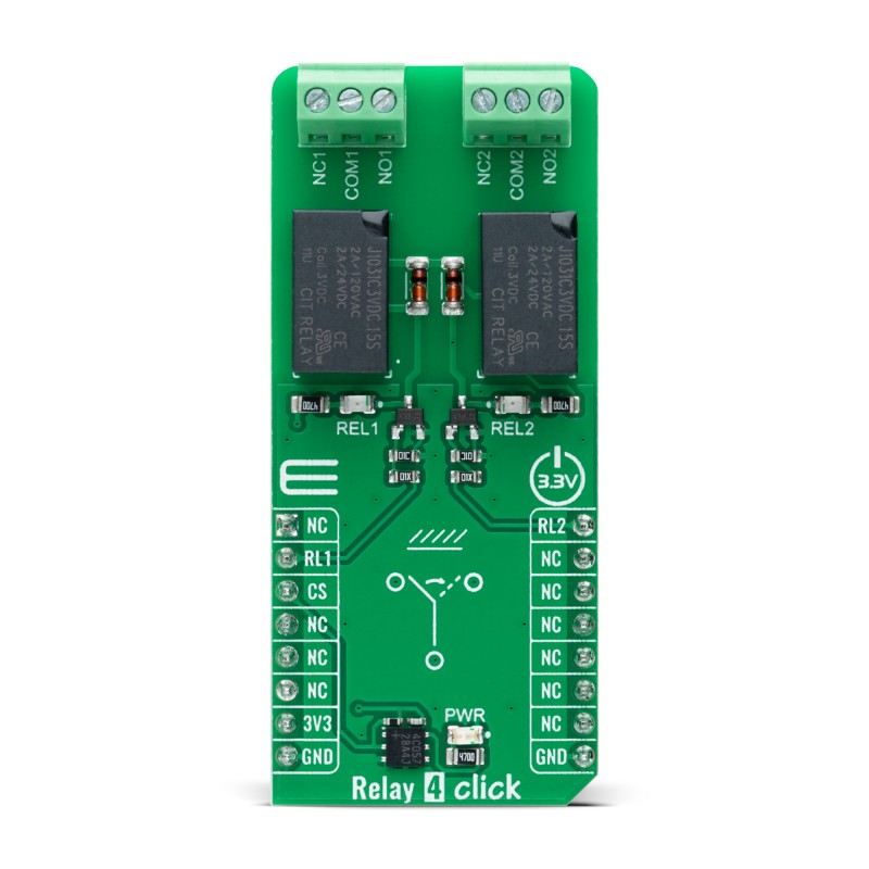 Brand-Rex Relay 4 Click GPIO Board MIKROE-5539
